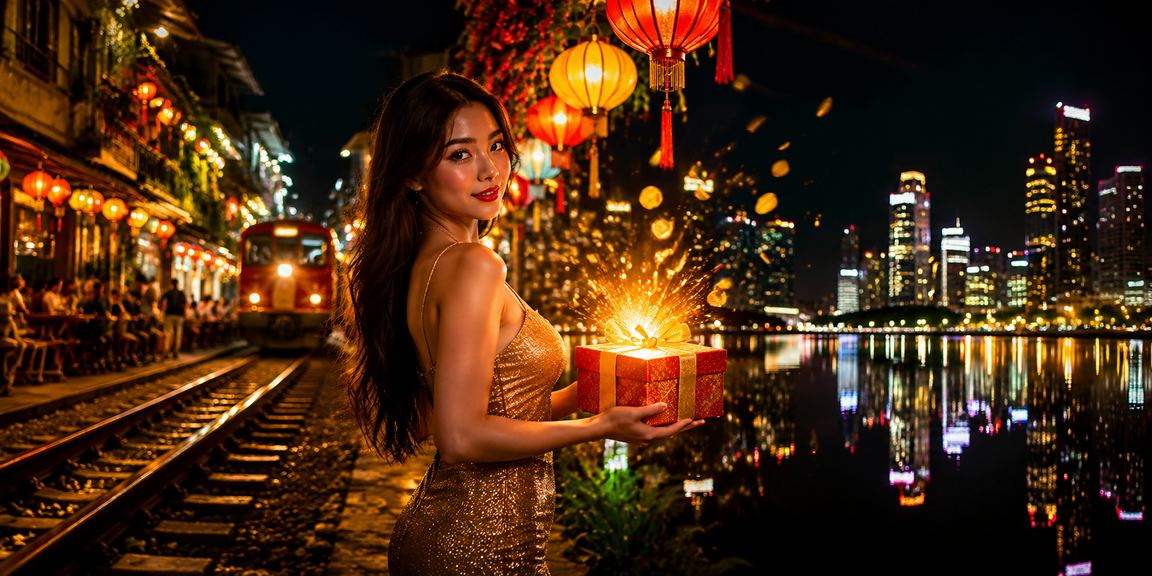 Không khí chợ đêm Hà Nội và người dùng thư giãn với slot game trực tuyến