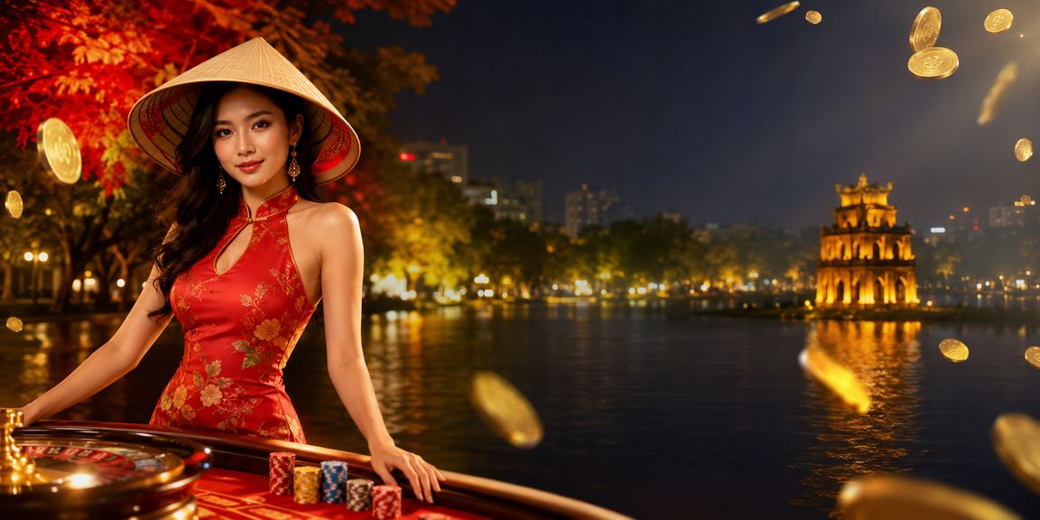 Người dùng Hà Nội chơi slot game và tích điểm VIP với phong cách áo dài truyền thống
