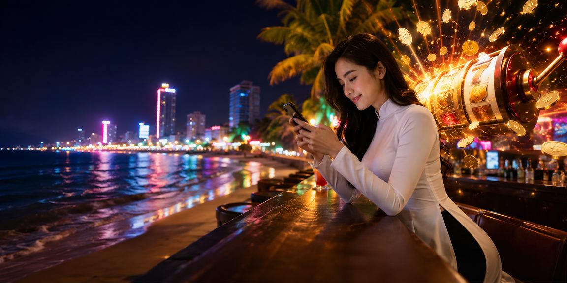Không khí giải trí và slot game tại Quy Nhơn với trang phục áo dài truyền thống